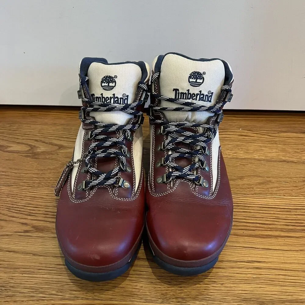 Timberland Hiker Leather and Off White Boots Size‎ 12M *barely worn*